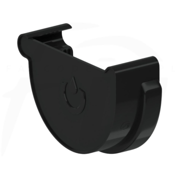 Denko prawe PVC firmy KROP ⌀ 75 kolor czarny